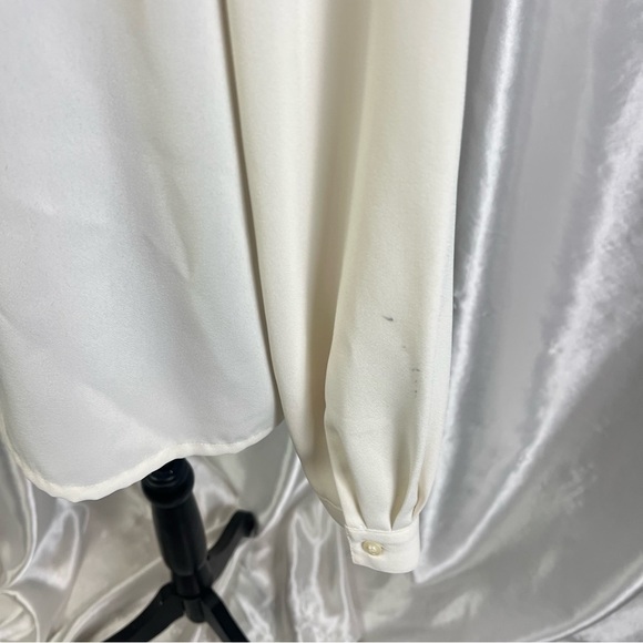 Vintage Embroidered Cream Button Down Shirt | Size 10 | Cottagecore Academia - Picture 13 of 16